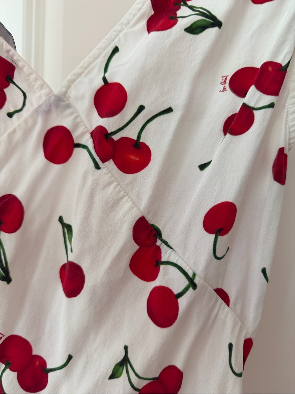 Realisation Par Tea White Cherry Print Tie-Front Sundress - Picture 7 of 7
